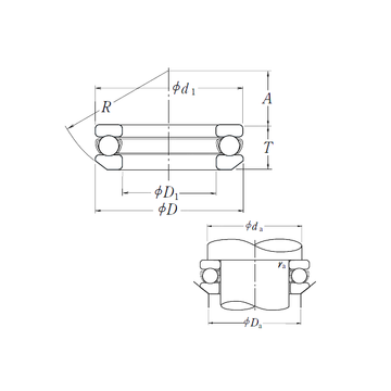 53305 NSK 53305 NSK Thrust Ball Bearings #1 small image